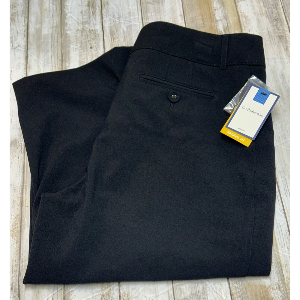 Croft & Barrow Black‎ Natural Fit Stretch Comfort Waistband Capri Pants Size 6